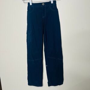 Kuhl Navy Blue Boys Pants Sz 12 Adjustable Waist Nylon Elastane